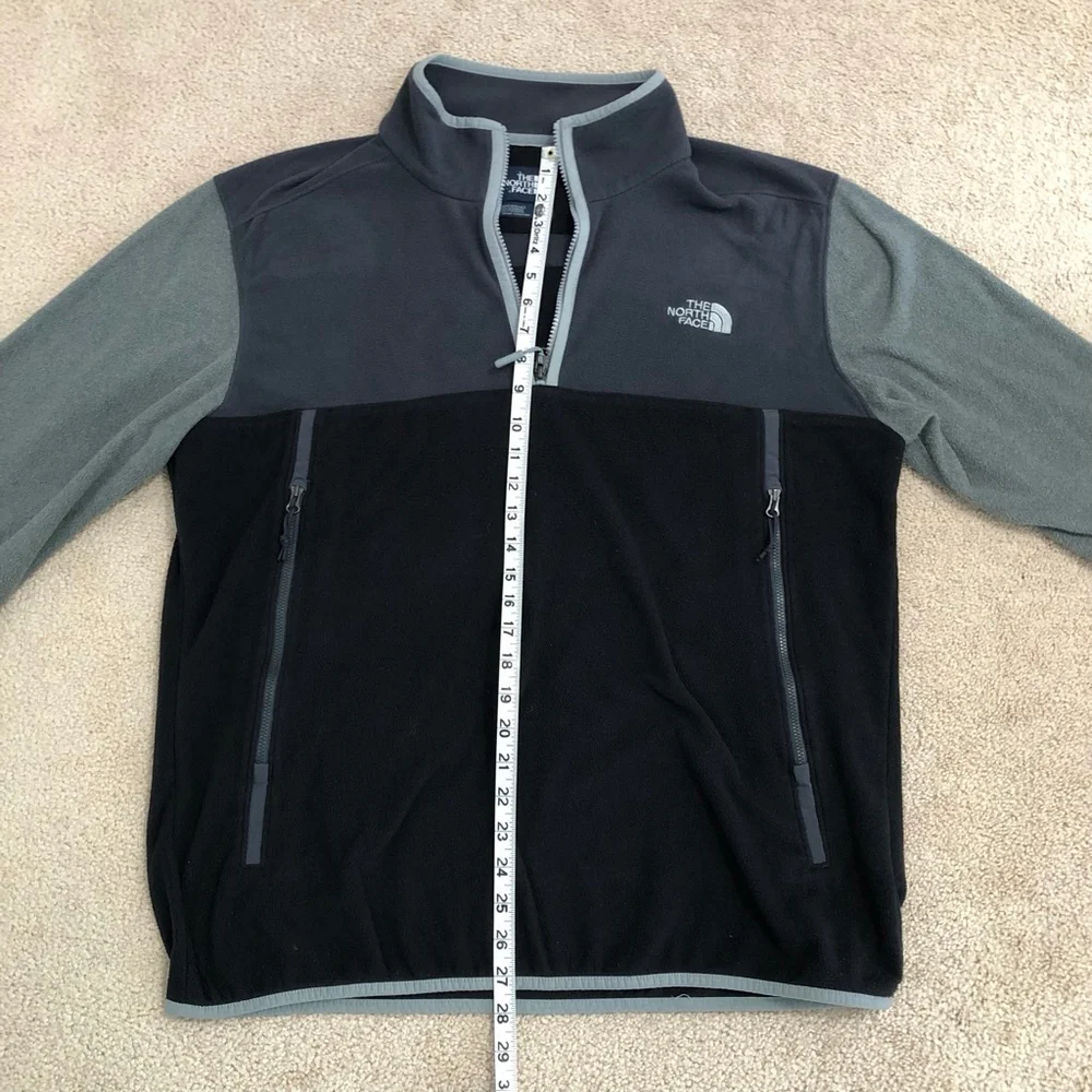 The North Face Black Gray Quarter Zip Pullover XL